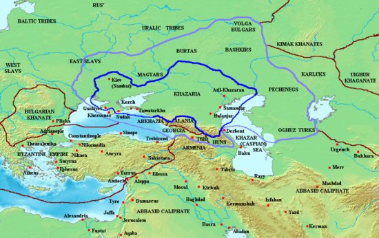Turán, a Kaszpi tenger vidéke, és Kazária