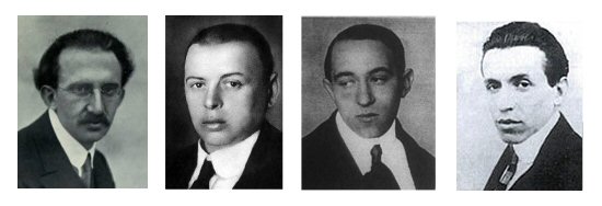 Lukács György, Kun Béla, Rákosi Mátyás és Szamuely Tibor népbiztos